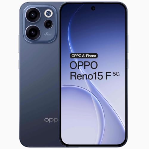 OPPO Reno15 F 5G CPH2801 256 GB di memoria 8 GB RAM Android 16 Smartphone sbloccato di fabbrica (Twilight Blue)
