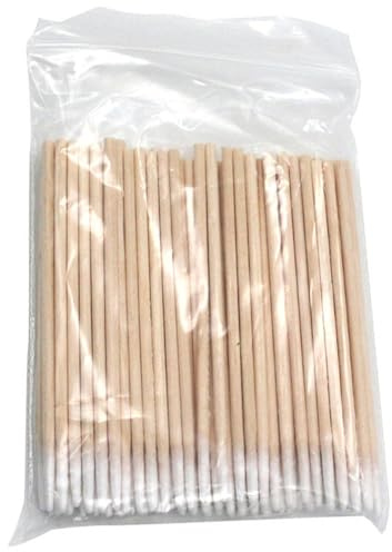 Spitze Wattestäbchen, 100 Stück 3 Zoll spitze Präzisions-Wattestäbchen Einweg-Make-up-Applikatoren