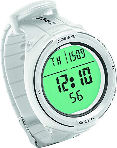 Cressi Goa Ordenador de Buceo, Unisex, Blanco/Negro, Talla Única