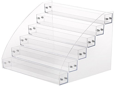 ZJchao Nagellacksorterare, nagellackshållare 2/3/4/5/6/7 lager hållbart nagellack akryl klart smink visningsställ ställ ställ organiseringshållare (6 lager)