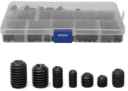 Nikou Madenschrauben M10-250 Stück Verschiedene Größen mit hoher Härte Befestigungselement M4, M5 M6 Kohlenstoffstahl Madenschraube M8