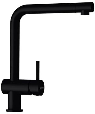 SCHOCK® Epos Puro I - Grifo monomando de alta presión con caño fijo, giratorio 360°, caño alto giratorio de 360°, grifo para fregadero con conexión flexible