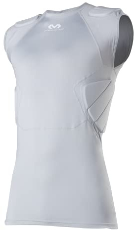McDavid Mens Integrated 5-Pad Shirt, Comfort & Protection from Hard Objects, Lightweight & Breathable, Football & Lacrosse