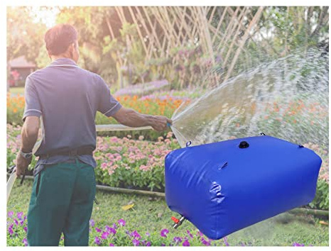 SHUITUKOUU Serbatoio d'Acqua Leggero Pieghevole con Rubinetto, Borsa Flessibile for Acqua Piovana for Esterni, for Antincendio Agricolo Resistente alla Siccità (Size : 2 * 1 * 1m/2000L/528gallon)