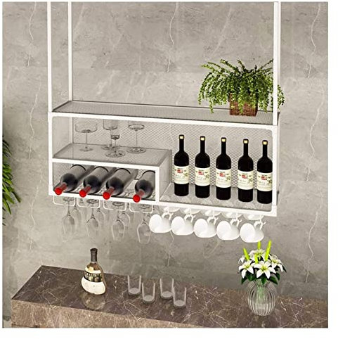 MAKIVI Portabottiglie industriale retrò porta vino in vetro decorazione porta bottiglia metallico in ferro battuto porta caldicesidali per calicette di calice galleggianti galleggianti Marriage
