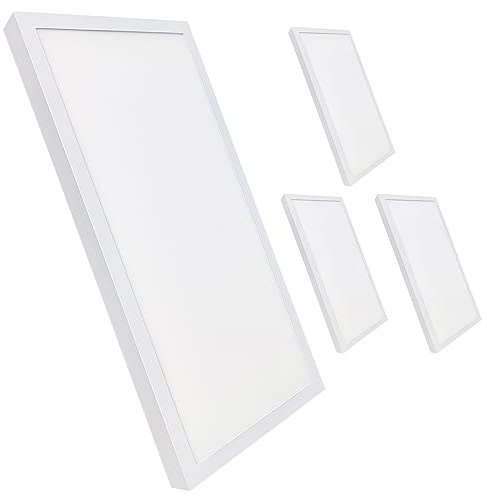LED ATOMANT 4x Kit Aufbaurahmen + LED Panel 60x30cm 36W CCT | Mit CCT-Farbtemperaturwahlschalter, 4000 Lumen, Treiber inklusive