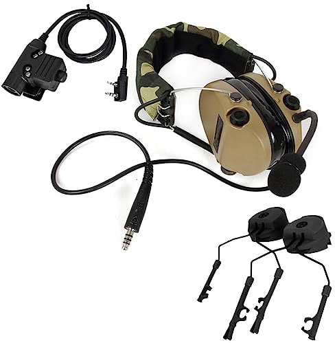 TS TAC-SKY Tactical Headset Silicone Earmuffs Version Noise Cancelling Hearing Protection Shooting Headset (Color : T)