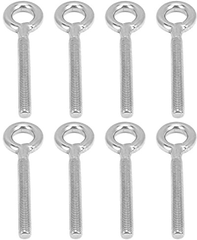 Perno De Ojo M8 De 8 Piezas, Pernos De Anillo De Acero Inoxidable, Pernos De Tornillo De Ojo De Varilla De Tornillo Cerrado Soldado A Máquina, Tornillos De Ojo De Gancho De Ojo De Tornillo Ganchos De