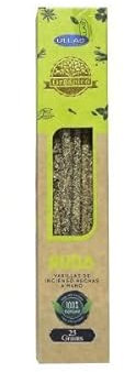 Incienso Orgánico - ULLAS - Hecho a Mano - 25gr - Hecho en India - 100% Natural - 1 cajetilla (Ruda)