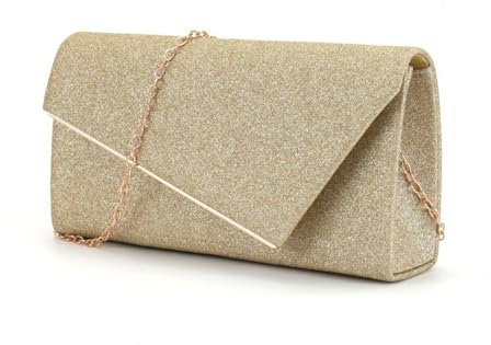TOFBS Damen Clutch Kettentasche Elegant Umschlagtasche Tasche Abendtasche Crossbody Klein Handtasche Für Hochzeit Party Bankett Feiertage Brauttasche Gold