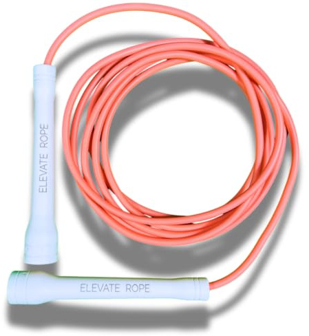 Elevate Rope Springseil Erwachsene, Speed Rope 5 mm, 3 m verstellbar | Nylonkern verhindert Verdrehen, ideal für Double Unders, Cardio und CrossFit, gratis Trainings-App, 90 Tage Garantie