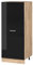 Vicco Oven housing cabinet Raul, Black high gloss/Gold power oak, 60 cm