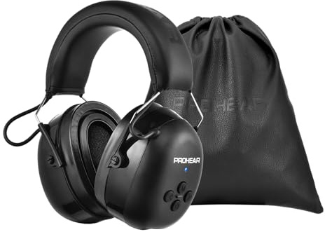 PROHEAR 037 Gehörschutz mit Bluetooth, BT 5.4-Technologie Kopfhörer mit Eingebautem Mikrofon und Lärmreduzierung für Mähen und Lärmintensive Freizeitaktivitäten, SNR 30dB, NRR25dB