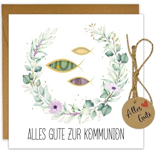JOYEASE Geldgeschenk Kommunion Verpackung mit Umschlägen, Coole Kommunion Geschenk Mädchen Junge, Geld Karte Kommunion Erstkommunion