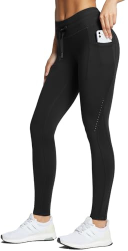 baleaf Damen Wanderleggings wasserdichte Skihose Winter Leggings Outdoor Thermohose high Waist 27
