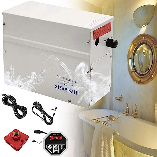 LZDOYY 3-21KW Générateur de Vapeur Sauna Générateur de Bain de Vapeur Accueil Douche à Vapeur Sauna Générateur de Vapeur pour Douche/Sauna Bain/avec Stockage de Chaleur/Auto-drainant 220V,21KW