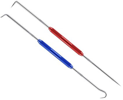 FSSTUD 2 Stück 21 cm Doppelspitze Anreißnadel Dünnes Metall Anreißwerkzeug Mechaniker Anreißwerkzeug Zweispitze Anreißnadel Kleine Anreißnadel Karbonstahl Anreißnadel für Glaskeramik