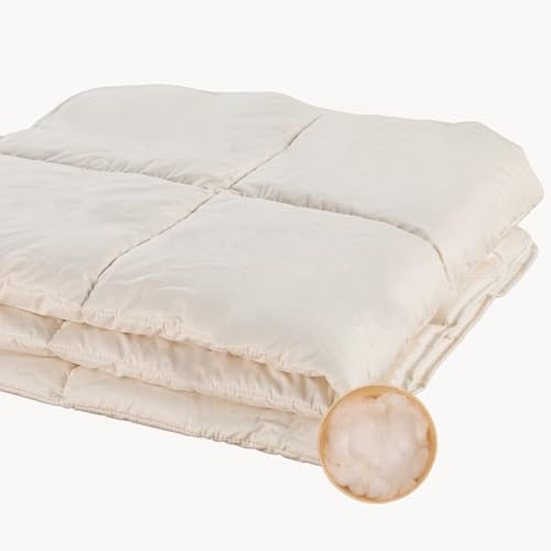 allnatura Kinder-Bettdecke Cotona 80x80 Duo - Wärmeisolierende Bio-Baumwolldecke für Babys & Kleinkinder, allergikerfreundlich & vegan - Perfekt als Duo-Decke für Kinder- und Reisebetten