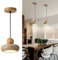 kaixunl Lámpara de araña Wabi-sabi de Travertino Amarillo, Led lampara colgante Moderna, candeeiro Teto Suspenso Altura Ajustable, lampara comedor, Dormitorio, Comedor, Sala Estar Y cocina(pelota)