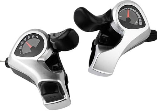 Fredertent Bicycle Shifter 21 Speed Bicycle Thumb Gear Shift Lever 3 x 7 Speed with Gear Indicator– TX50-3x7 Bicycle Shifter for Mountain City Road Hybrid Electric Cruiser and Kids Bikes (TX50-3x7)