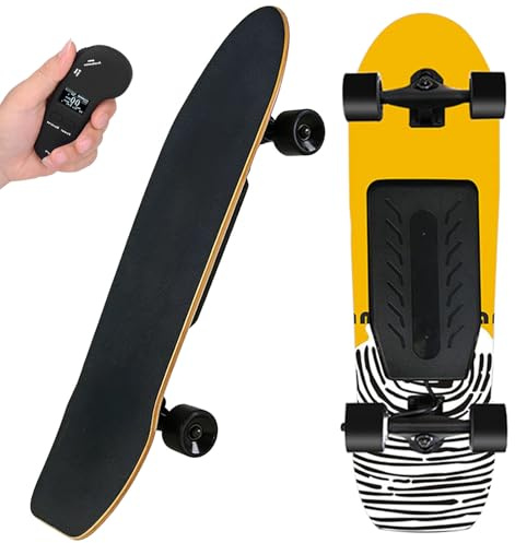 Elektro Skateboard, wasserdichtes Longboard-Skateboard mit 22-40km/h höchstgeschwindigkeit, 8–30 km reichweite, Mobility Transport Tools für Erwachsene Dual-Drive-24km