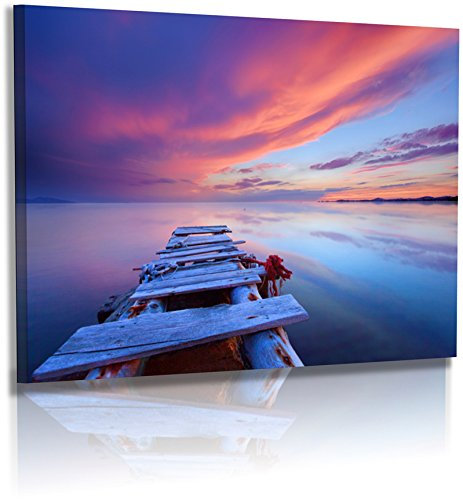 Fotoatelier Dirk Haas Premium Acrylglasbild XXL - Natur - Landschaft - Kroatien - Sonne - Bild - Holz - Meer - Steg - Sonnenuntergang - Wellness - Acrylglas : 45 cm x 30 cm