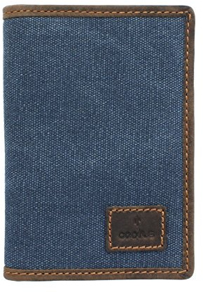 Cactus Mala Canvas/Leather Passport Holder with RFID Protection 216_81 Denim