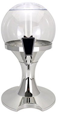 BESTONZON 3.5L Liquor Wine Beer Beverage Dispenser with Built-in Ice Container (Silver)