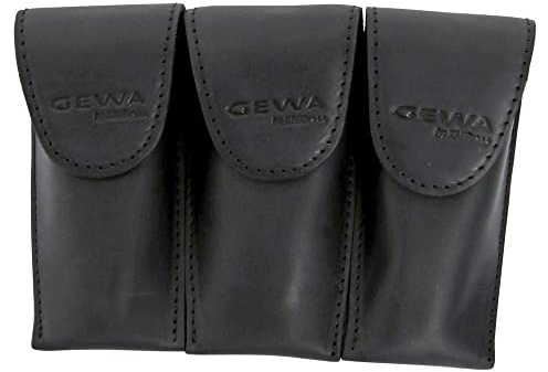 Custodia bocchino Crazy Horse per tromba nero per 3 bocchini