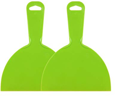 sourcing map Spatule Grattoir Masticage 6 Plastique Flexible Couteaux Enduire Disposable Épandeur pour Rubanage Cloison Sèche Paroi Peinture Vert 2Pcs