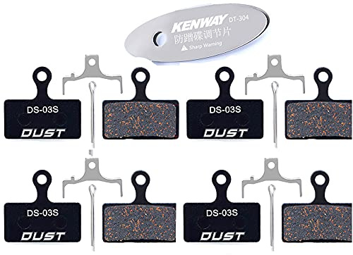 CYCEARTH 4 Pares Bicicleta Pastillas de Freno de Disco para Shimano XT Br-M8000 M785 XTR M9000 M9020 M987 M988 M985 Seis M7000 M675 Deore M615 RS785 CX75 R515 R315 Alfine S700 (Semi-Metallic)