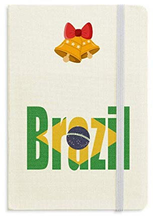 Brasil País Bandera Nombre Cuaderno Diario mas Jingling Bell