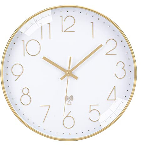 NESIFEE 30 cm, Moderne Funkuhr, Funkuhr, Wanduhr Funk geräuschlos Wanduhr Ohne Tickgeräusche, gut lesbar, batteriebetriebene wanduhr Funk für Wohnzimmer Schlafzimmer