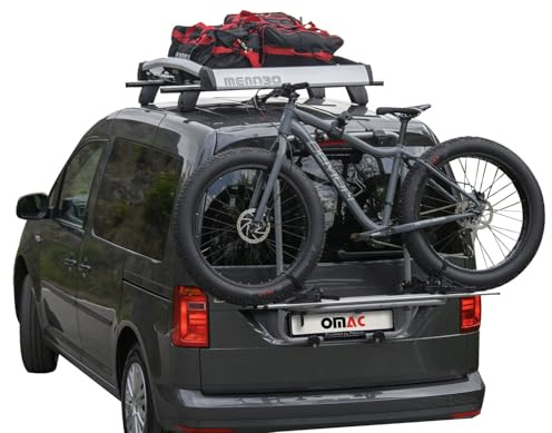 Menabo Fahrradträger kompatibel mit VW Caddy 2021-2025 Heckklappenträger 3 Fahrräder TÜV