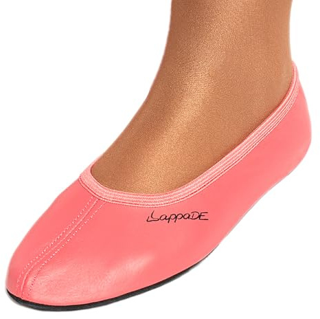 Lappade Noir, Blanc, Bleu Jeans, Rose, Violet, Rouge Chaussures de Gymnastique, Chaussons, Chaussons de Gymnastique avec Semelle en Cuir Taille 22-46