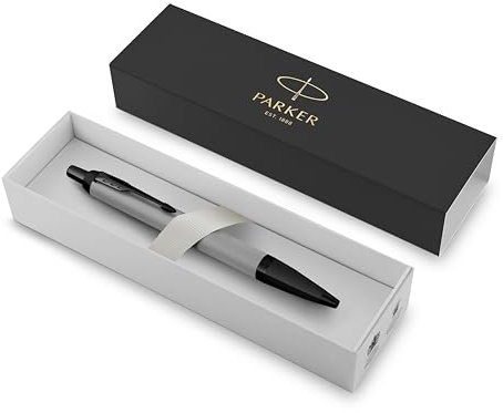 Parker IM Black Edition Premium Ballpoint Pen | Achromatic Matte Grey with Black Trims | Black Ink | Gift Boxed