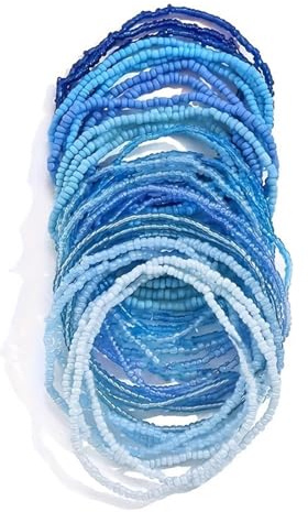 COSSIKA Pulsera de Mujer 30 Uds. Tobilleras con Cuentas, Pulseras para Mujeres y niñas, Pulsera de Tobillo con Cuentas Coloridas Bohemias para la Playa, Cadena para pies y Manos