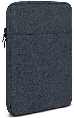 moex Tablet Hülle für iPad Air 13 (2024/2025) Tasche mit Reißverschluss und Fach für Zubehör, Stoff Sleeve weich Gepolstert, iPad Schutzhülle Minimalistisch Dash Case, Anthrazit