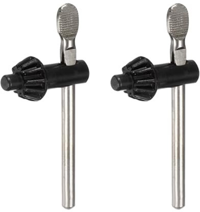sourcing map Llave de portabrocas de 8 mm de diámetro, 11 dientes, acero al carbono, herramienta de sujeción de repuesto para portabrocas de 3 a 16 mm, color plateado, 2 unidades