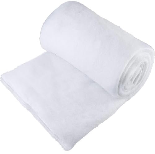 stargo Fake Snow Blanket Roll for Christmas Village Displays, Christmas Tree Deocration - Thick White Soft Fluffy Faux Snow Backdrop Artificial Snow Blanket Cover (Each Roll 80 CM x 240 CM)