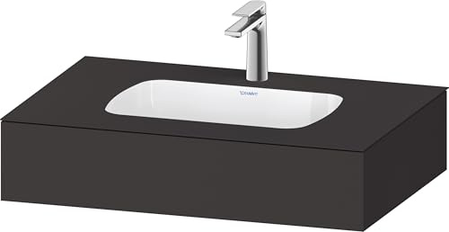 Duravit Qatego Einbauwaschtisch mit Konsole, 800x550x170mm, QA4690080800000, Farbe: graphit supermatt