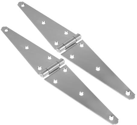 TOPPERFUN 2 Pezzi Cerniere a Cinghia in Ferro Zincato per Cancelli, Resistente per Usi Gravosi, Apertura Stabile, Adatte a Garage e Cortili Viti di Installazione