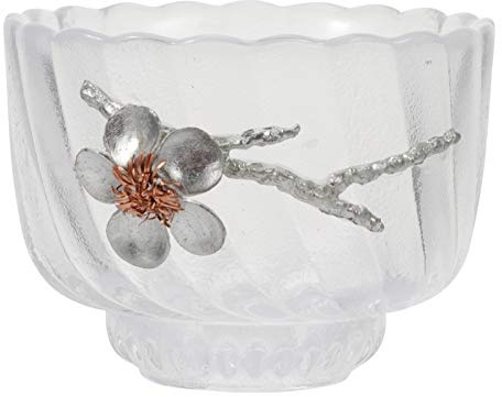 MAGICLULU Taza de Té de Estilo Japonés de Vidrio Resistente al Calor Diseño de Flor de Ciruelo, Vidrio Grueso y Superficie Lisa, Adecuado para Muchas Ocasiones y Restaurante