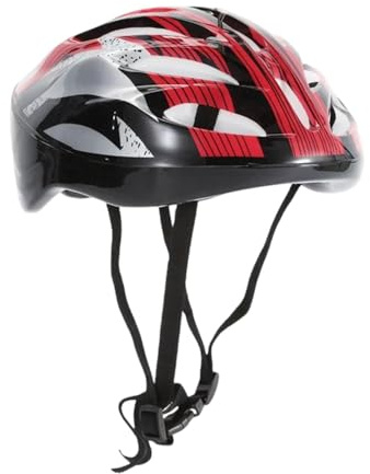 MotiveTech Casco da Pattinaggio Casco da Skateboard Elmetto da Ciclismo E Bici Realizzato con in PVC Resistente E Fodera in Adatto per Adulti Uomini, Rosso