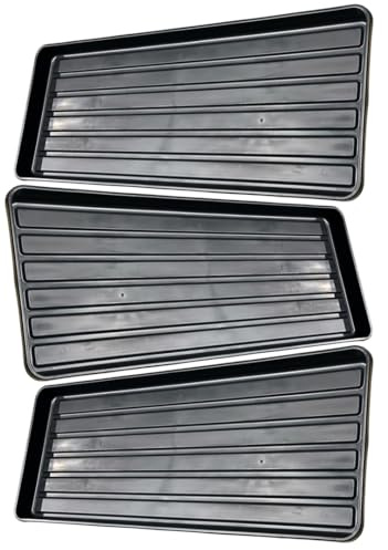 VR7 98cm Large Plastic Grow Bag Tray – Heavy Duty Garden Drip Tray for Plant Pots, Seedlings & Hydroponics – Waterproof Propagation Tray for Greenhouse & Outdoor Use (3, 98cm)
