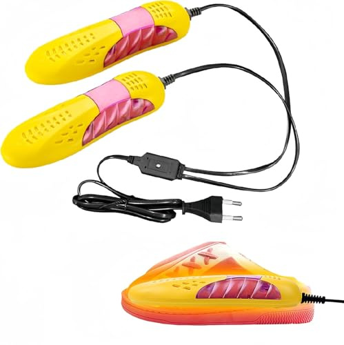 KARELLS Secador de Zapatos y Botas,Zapatos Calentador,Secador de Botas Eléctrico,Para Zapatos, Botas, Botas De Esquí, Guantes y Calcetines,Amarillo
