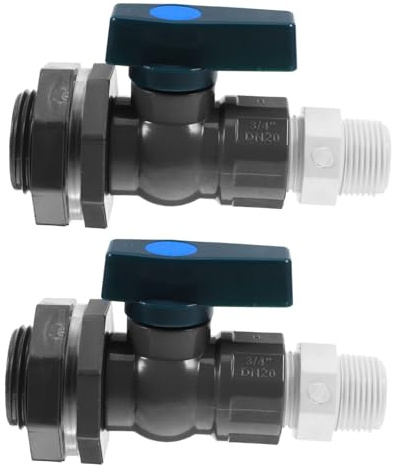 Toddmomy 2 Pièces Kit Robinet PVC pour Tonneau Pluie Connecteur Dérivateur Eau Jardin Installation Facile et Résistance Extérieure