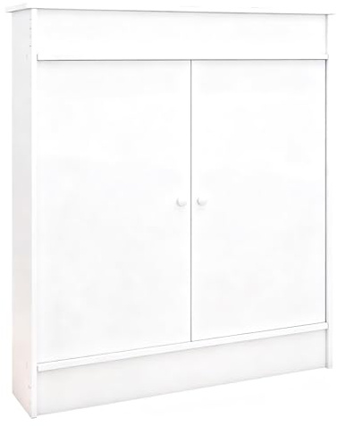 QSNYJPL Cache Radiateur Meuble Radiateur en PVC Cache Chauffage Moderne Armoire Décorative avec 2 Portes pour la Maison Le Salon la Salle de Bain(50x70x25cm/20x28x10in)