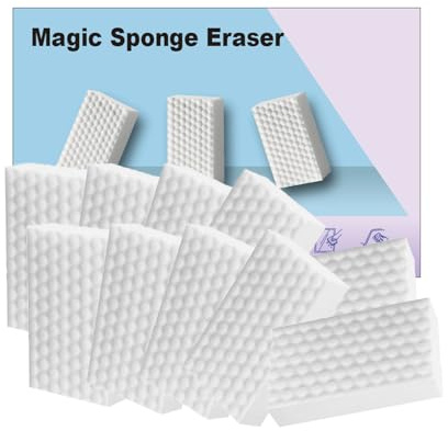 Fresivo Magic Sponge Eraser, 10 Pack Non Scratch Cleaning Sponges with Dual-Sided Scouring Pad, Heavy Duty Multi Purpose Scrub Sponge for Kitchen Bathroom Dishes Sink Countertop