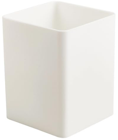 craspire Pots à Crayons Blancs en Plastique Carrés et Étanches pour Pinceaux de Maquillage et Autres Fournitures de Bureau Ou de Maison. Rangement Idéal pour Pinceaux Stylos et Crayons.